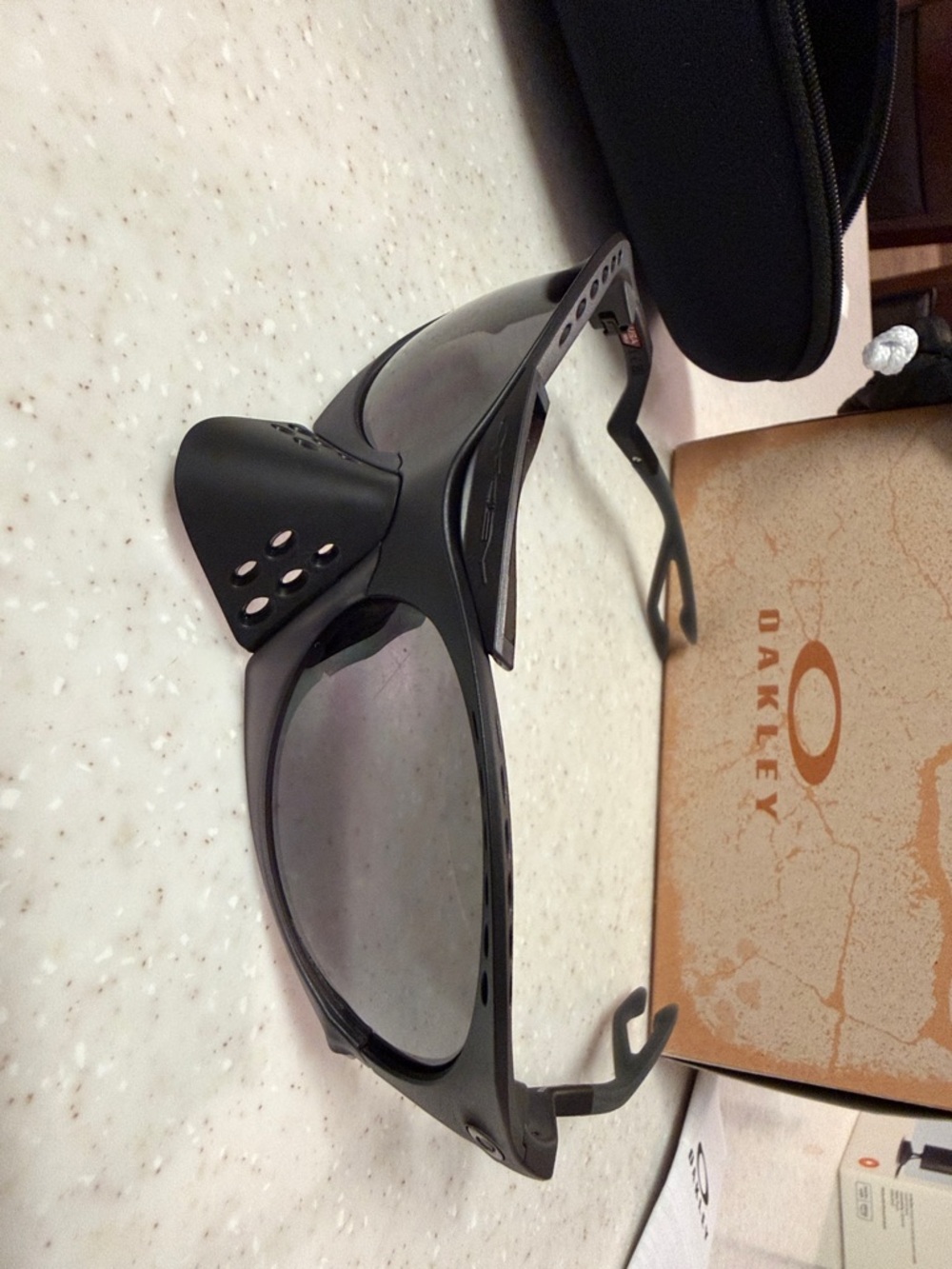 Oakley Black Sunglass Frame with Case and Accessories